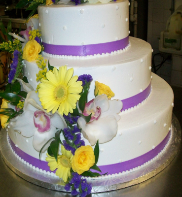 Yellow and Purple Cake Topper