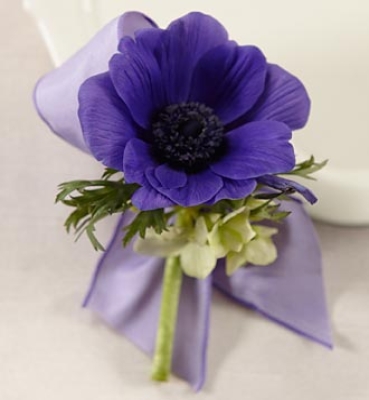 Purple Boutonniere