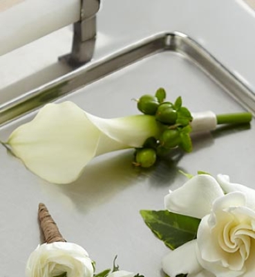 White Boutonniere