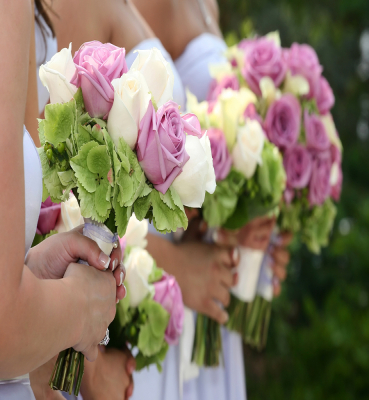 Pink and White Wedding Flowers