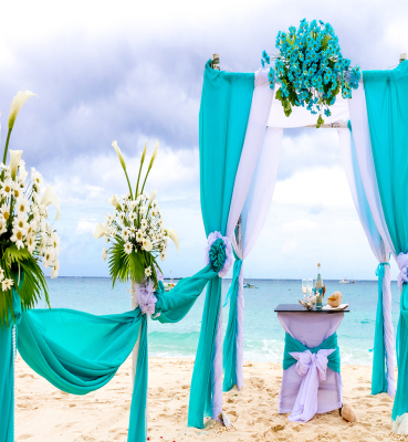 Beach Wedding Flowers Aisle Runner